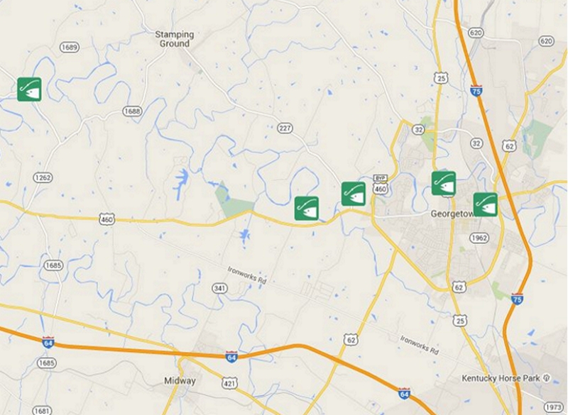 Kentucky Department of Fish & Wildlife North Fork Elkhorn Creek Access Map