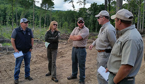 Commissioner Johnson at Clay WMA