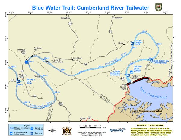Cumberland River Tailwater Map