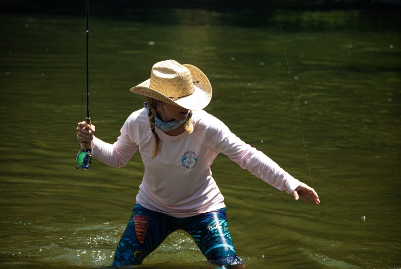 Fishing in the creek