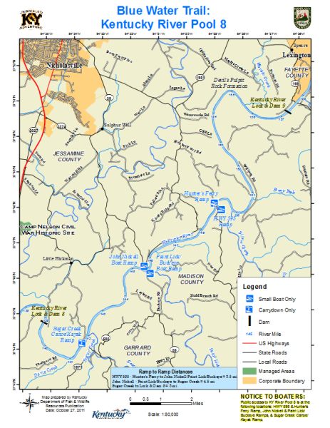 Kentucky River, Pool 8 Map