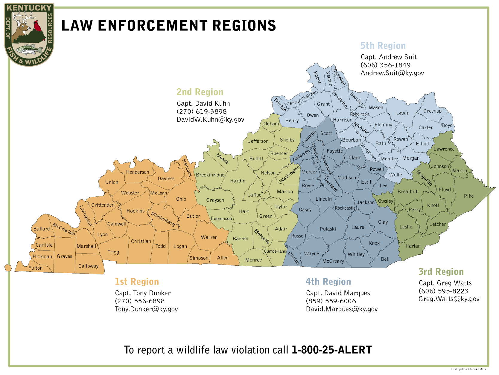 law enforcement regions map