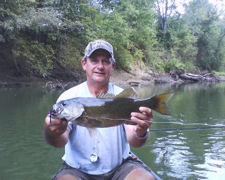 Barren River angler, Mike Votaw, shows off an 18 inch smallmouth bass.