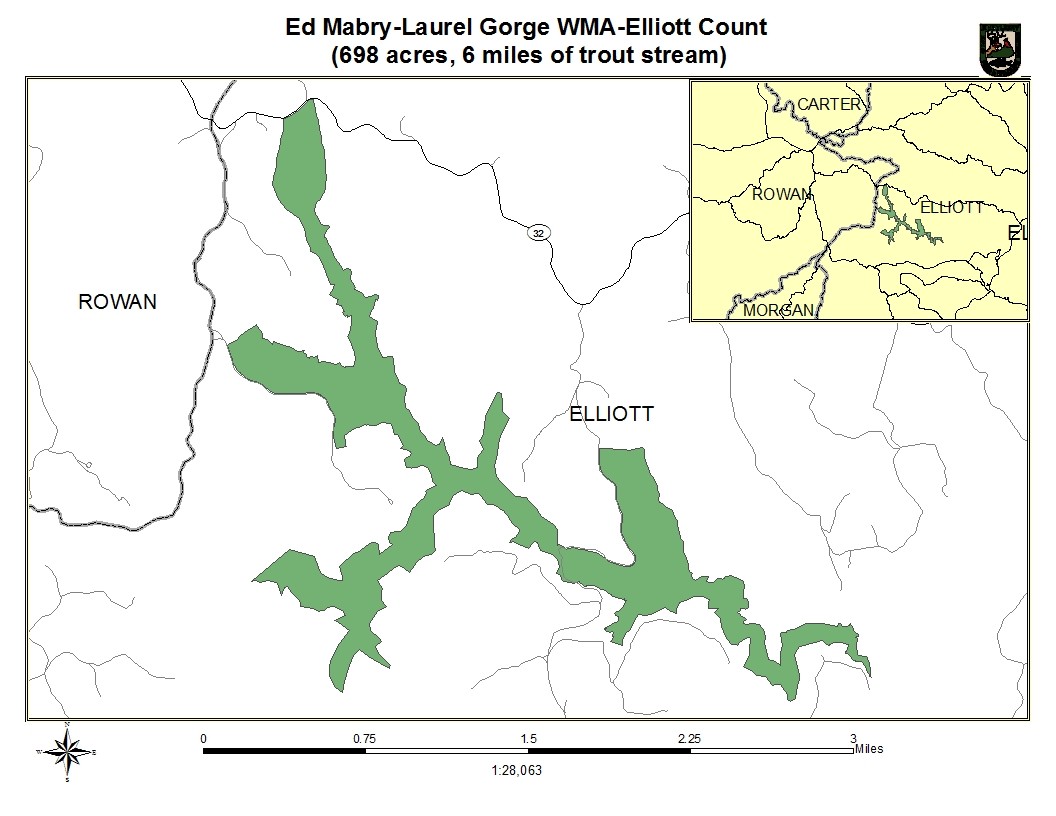 Ed Mabry Laurel Creek Gorget WMA Map