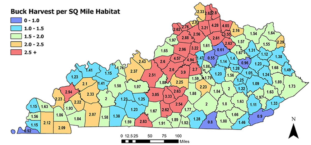 2025-22026 Buck Harvest by Square Mile Map