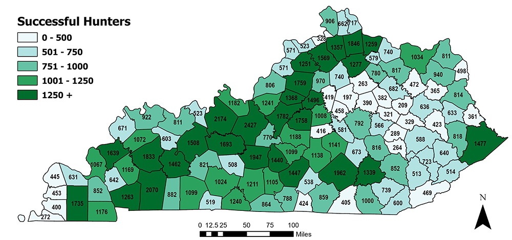 2025-2026 Successful Hunters by County