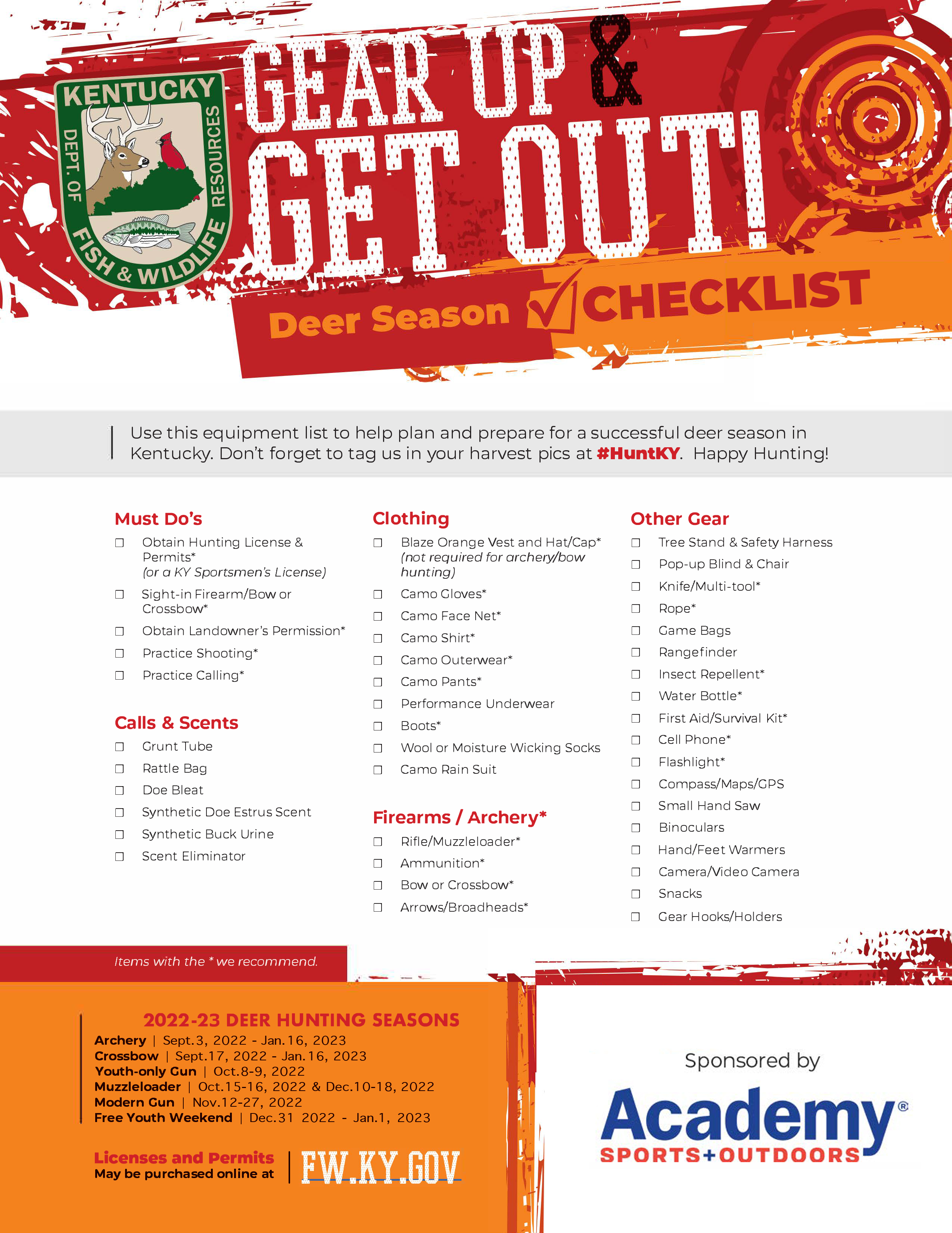 Gear Up & Geat Out! Deer Season Checklist