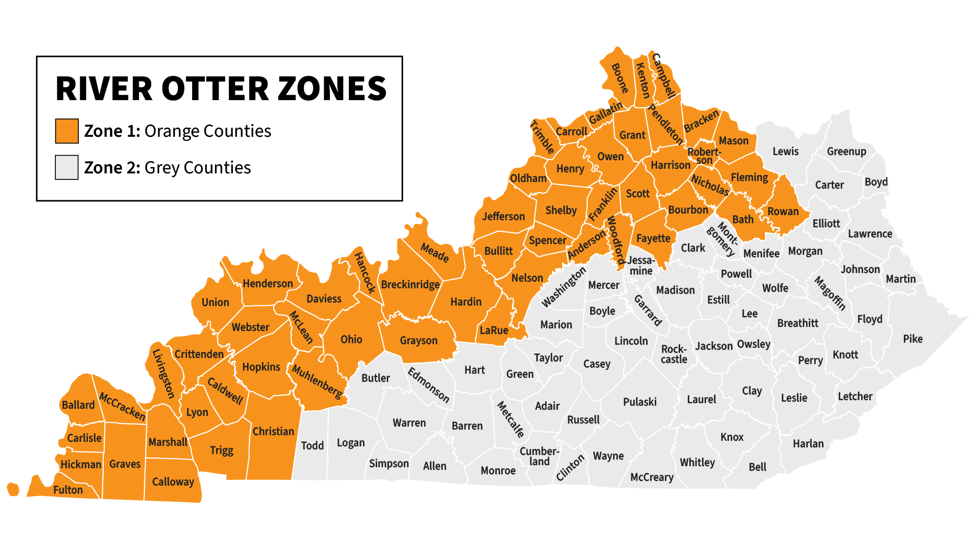 River Otter Zone Map