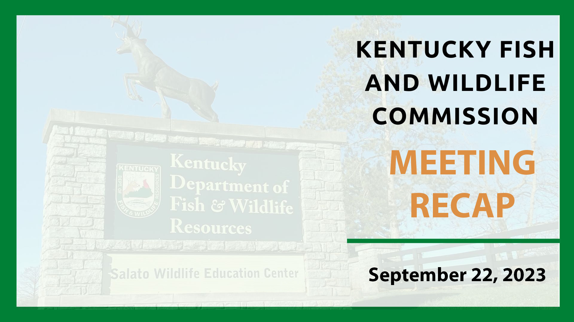 Kentucky Fish and Wildlife Commission proposes regulation changes