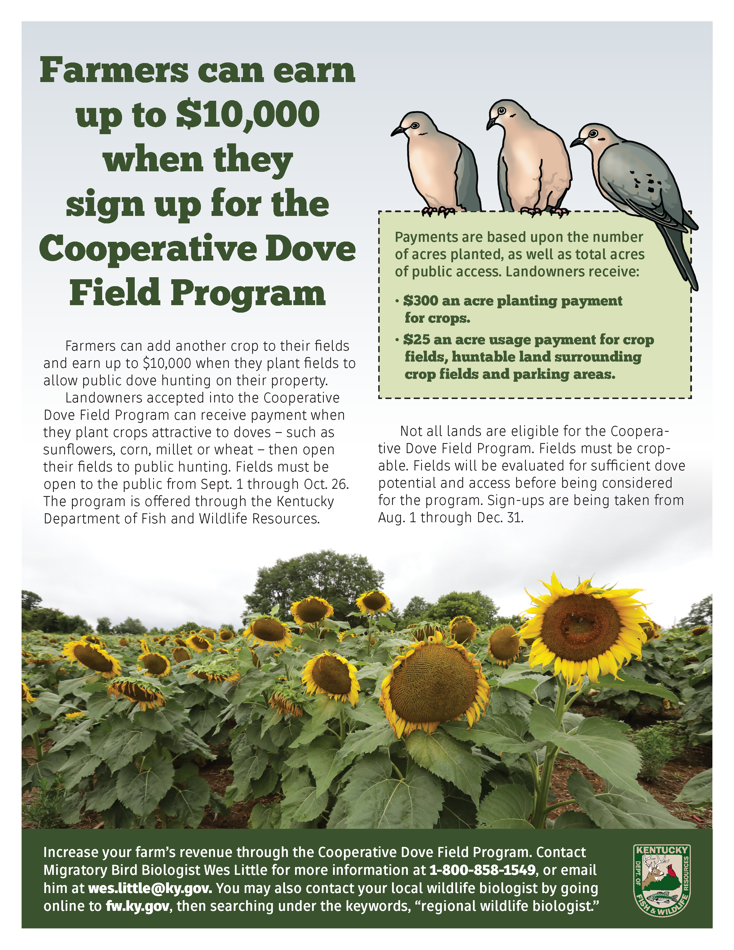 Cooperative Dove Field Program