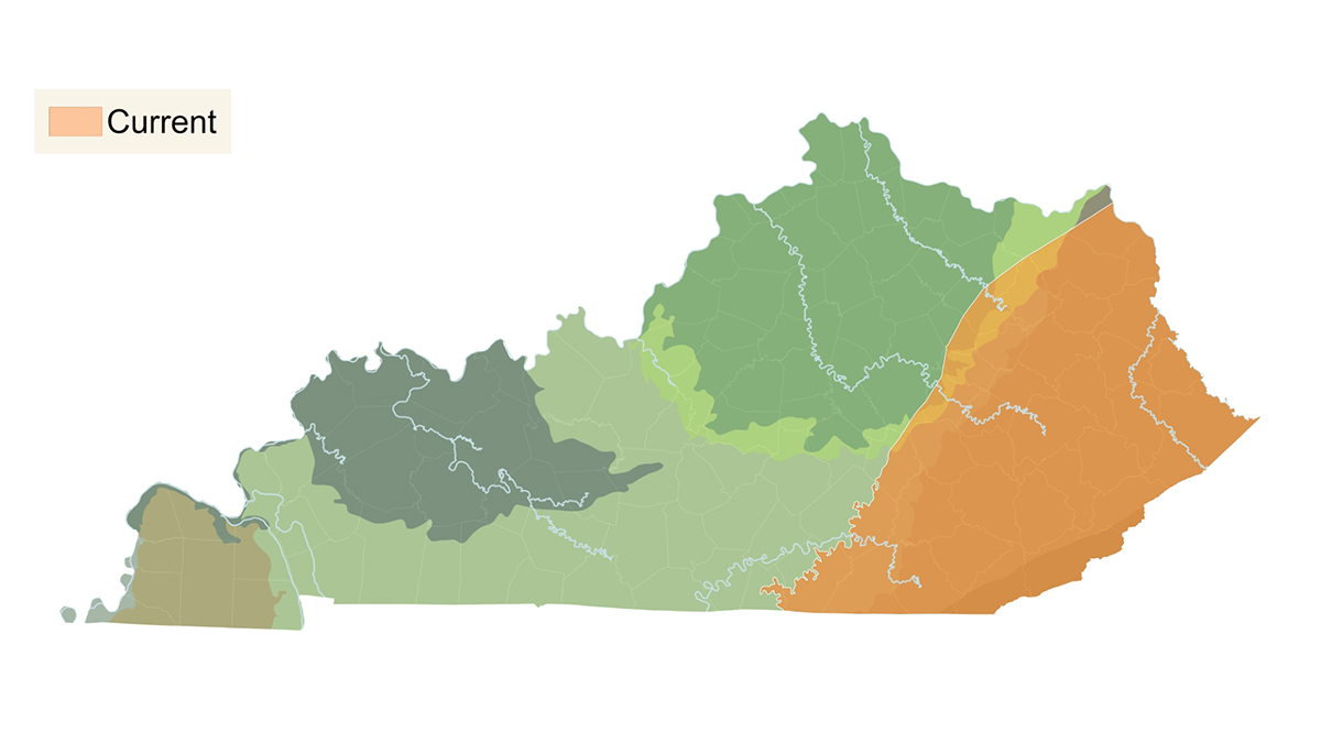 Spotted Skunk Range Map from the Kentucky Statewide Action Plan