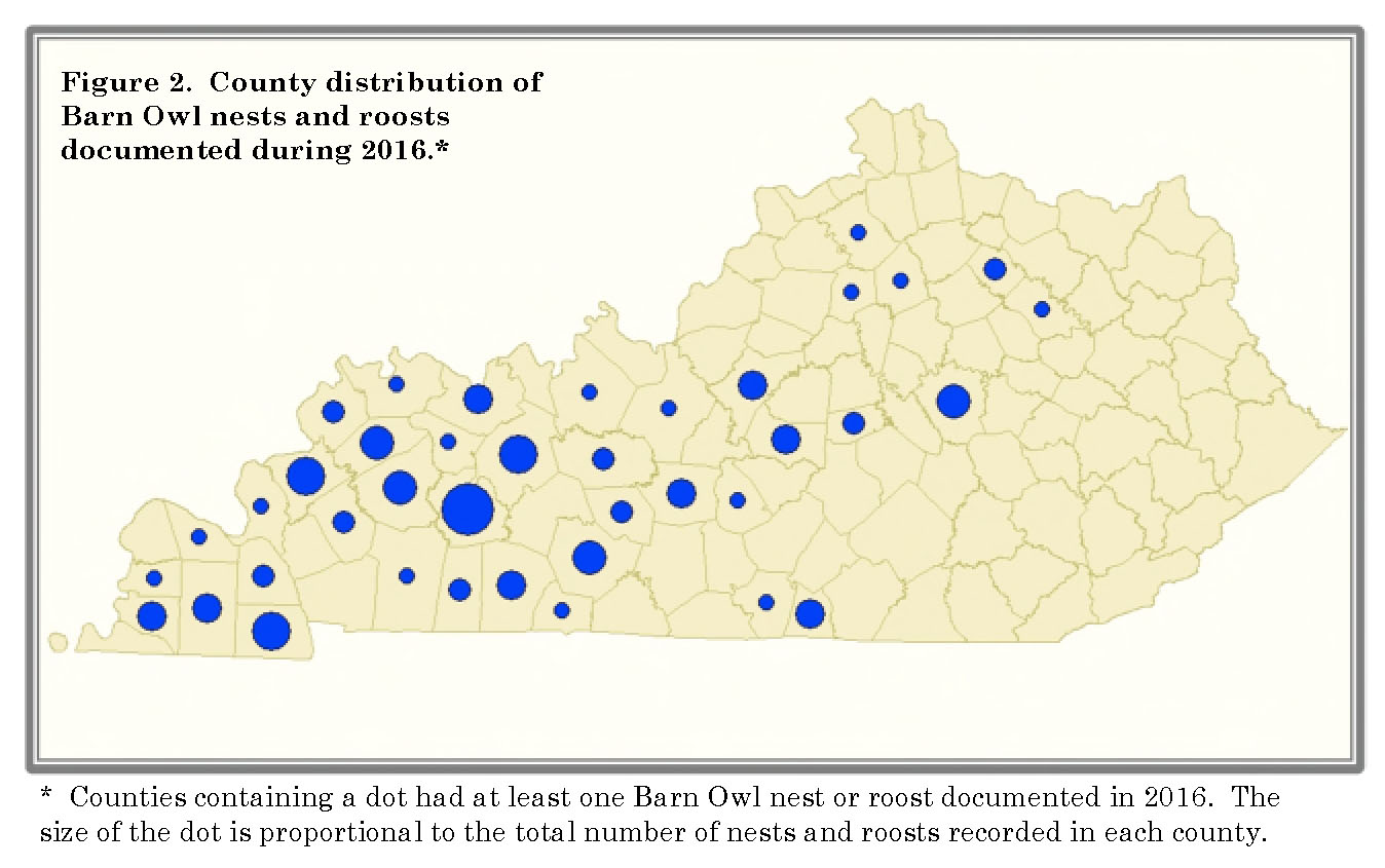 Barn Owl County Distribution