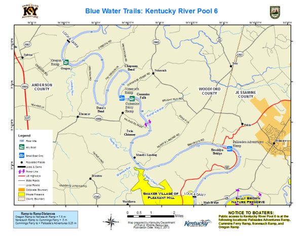 Kentucky River, Pool 6 Map